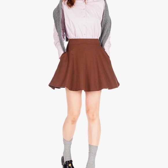 Large Stretchy Cotton High Waist A-line Flared Casual Skater Mini Skirt NWT - Picture 1 of 2